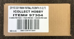 2021 Panini Zenith NFL Football 12-Box Hobby CASE